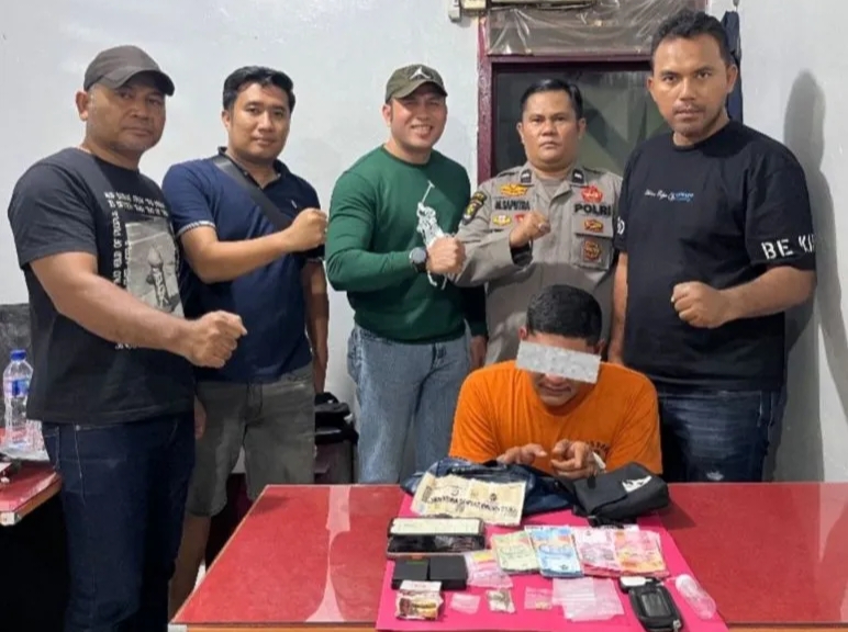Berantas Narkotika, Polsek Kabun Tangkap Seorang Pengedar, Sita 9,34 Gram Sabu