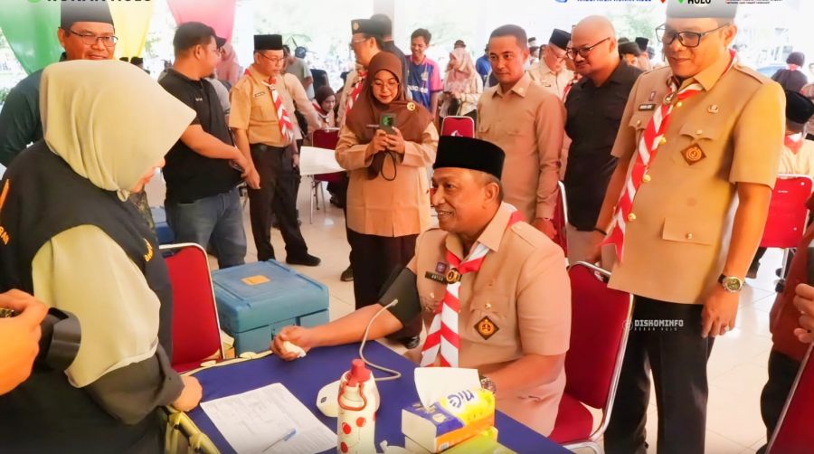 Bupati Anton Buka Bulan Bakti Pramuka 2026, Rohul Lepas 48 Kontingen Jambore Nasional ke Cibubur