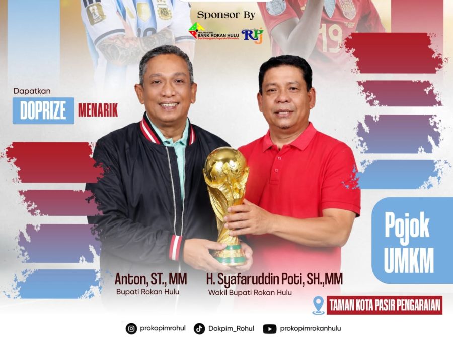 Bupati dan Wabup Rohul Ajak Warga Nobar Argentina vs Spanyol, Perkuat Kebersamaan Lewat Sepak Bola