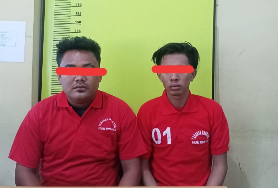 Dua Tersangka Pelaku Narkotika Berhasil Di Gelandang Ke Mapolres Rohul