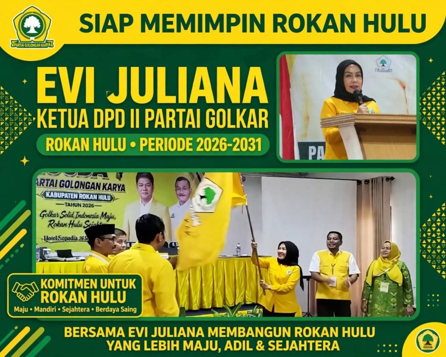 Evi Juliana Nahkodai Golkar Rohul, Targetkan Konsolidasi hingga Tingkat Bawah