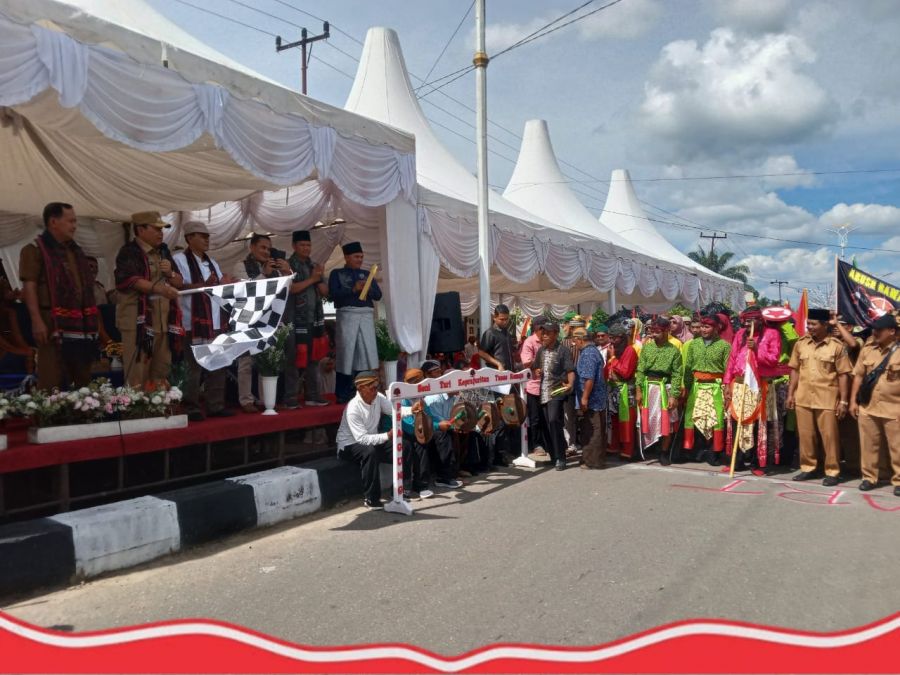 Kecamatan Bangun Purba Gelar Karnaval Yang Dilepas Langsung Oleh Bupati Rohul
