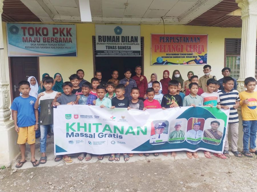Khitanan Massal, Kades Rambah Tengah Barat: Kegiatan Ini Sangat Membantu Masyarakat Kami