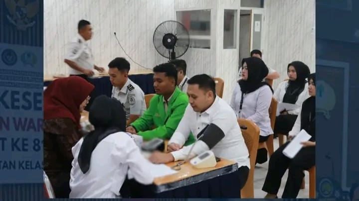 Lapas Kelas IIB Pasir Pangarayan Gelar Pemeriksaan Kesehatan Gratis bagi Pegawai dan Warga Binaan