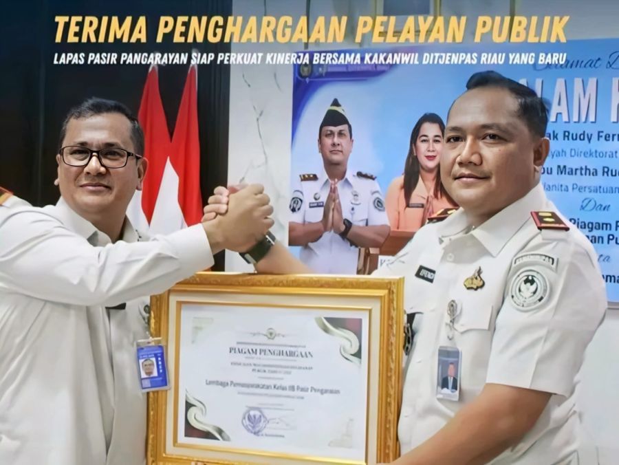 Lapas Pasir Pangarayan Ukir Prestasi Nasional, Terima Penghargaan Kualitas Pelayanan Sangat Baik