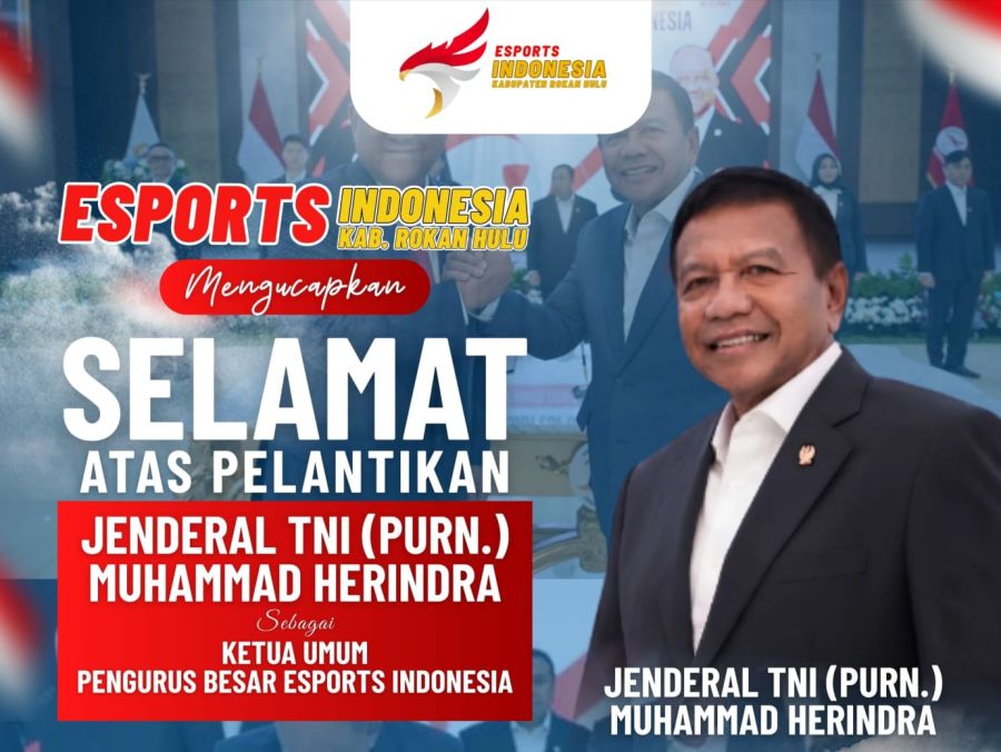 Muhammad Herindra Pimpin PB ESI, ESI Rokan Hulu Siap Bersinergi Kembangkan Esports di Daerah