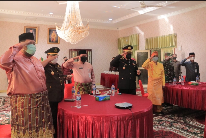 Pemkab Rohul Peringati Hari Pancasila Secara Virtual Bersama Presiden RI