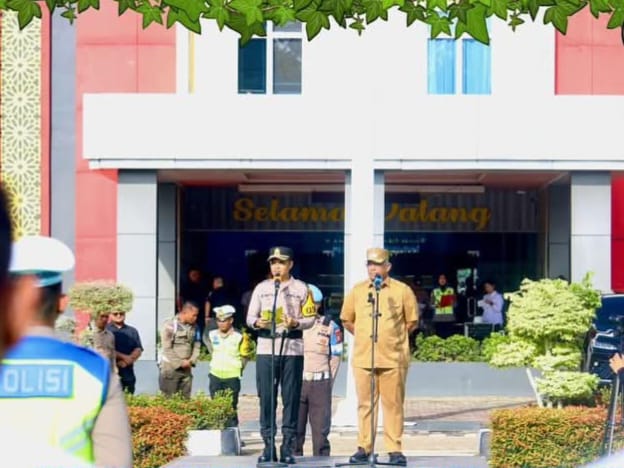 Perkuat Sinergitas, Polres Rokan Hulu Gelar Apel Pasukan Operasi Lilin Lancang Kuning 2025
