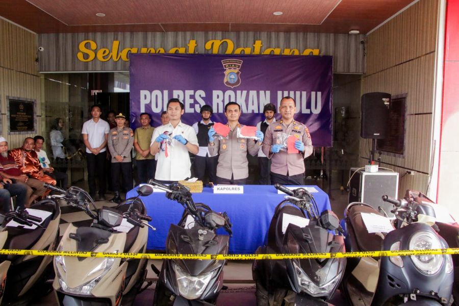 Bongkar Komplotan Curanmor di Rohul Satu Pelaku Ditangkap, Enam Kendaraan Berhasil Dikembalik