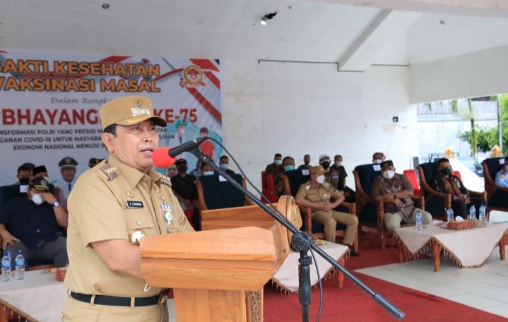 Polres Rohul Gelar Vaksinasi Massal, H. Sukiman  Berikan Apresiasi