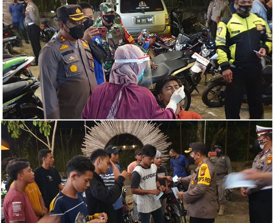 Polres Rohul Melaksanakan Kegiatan Yustisi Didua Lokasi Yang Berbeda