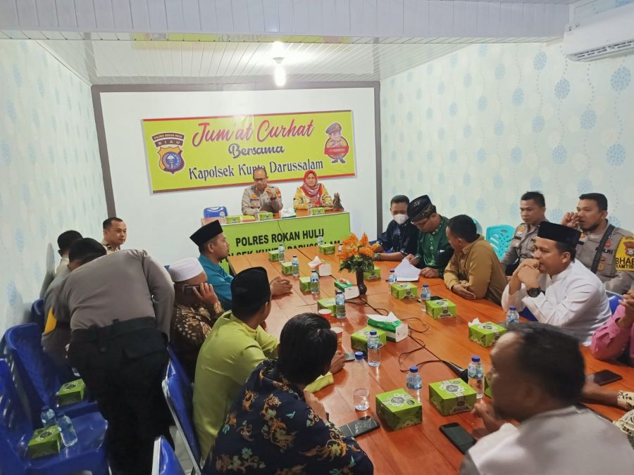 Polsek Kunto Darussalam Gelar Jum'at Curhat Dengan Dua Kecamatan Daerah Darussalam