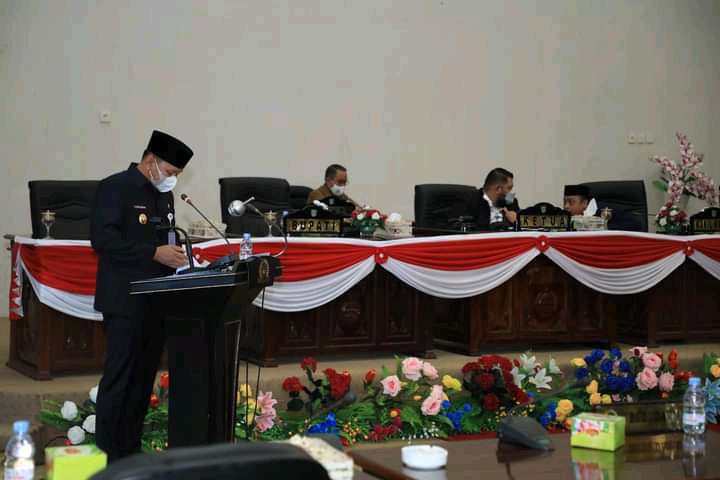 Rapat Paripurna, Wabup Rohul Sampaikan Ranperda Perubahan APBD Tahun 2021