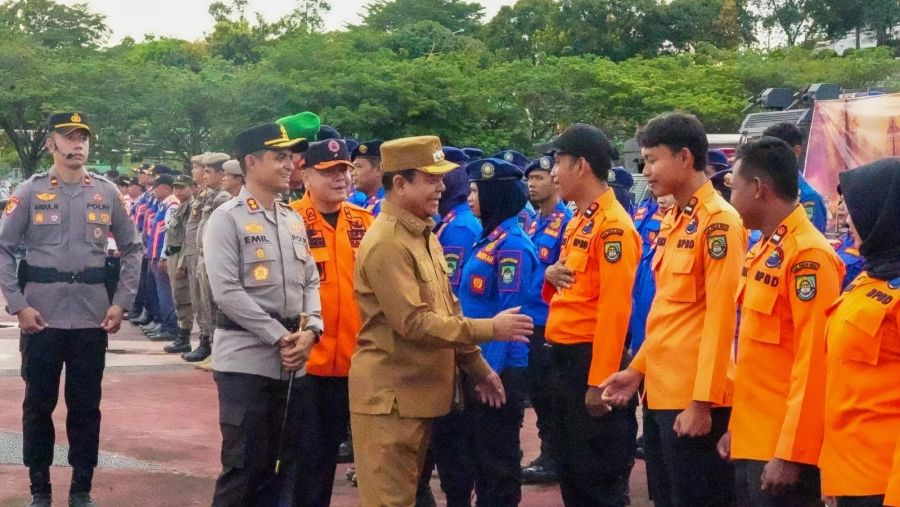 Ratusan Personel Siaga, Wabup Syafaruddin Poti Pimpin Apel Besar Penanggulangan Karhutla