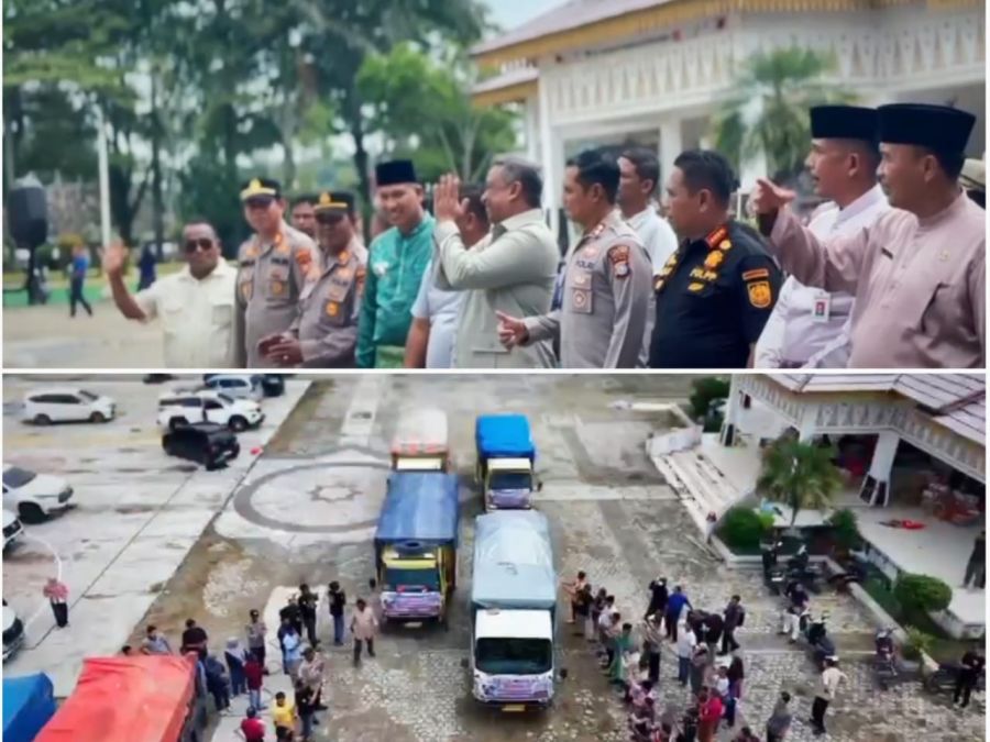 Rohul Peduli: Armada Bantuan untuk Sumatera Resmi Dilepas Bupati Anton