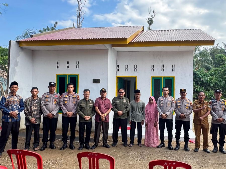 Sinergi BAZNAS–Polres Rohul, Warga Rambah Tengah Barat Kini Miliki Rumah Layak Huni