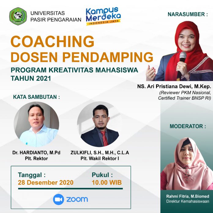 Tingkatkan kualitas Proposal PKM 2021, UPP Gelar Webinar Bagi Dosen