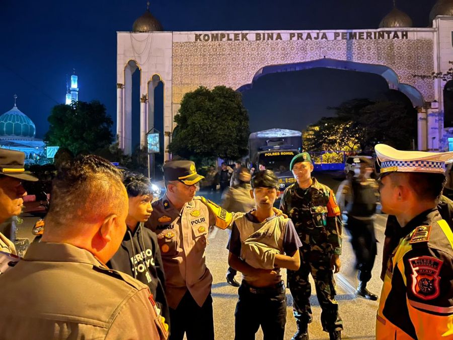 Wujud Sinergitas TNI Polri Patroli Bersekala Besar Di Wilayah Kabupaten Rohul