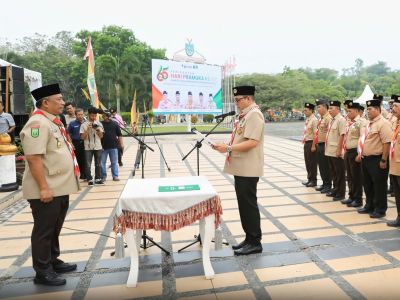 hari-pramuka-ke-65-ketua-mabicab-lantik-alreza-ahyu-sebagai-ketua-kwarcab-rohul