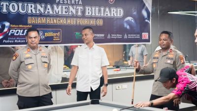 semarak-hut-bhayangkara-ke-80-polres-rohul-gelar-turnamen-biliard