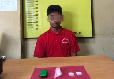 Seorang Pria Pelaku TP Narkotika Ditangkap Personil Sat Res Narkoba Polres Rohul